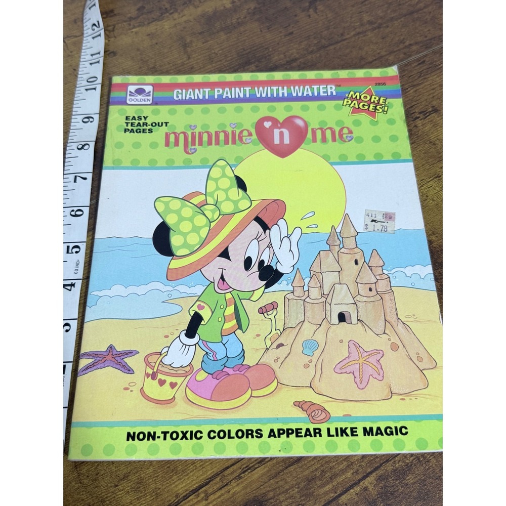 1991 Minnie n Me Paint With Water Book Golden Disney 2856 Vintage